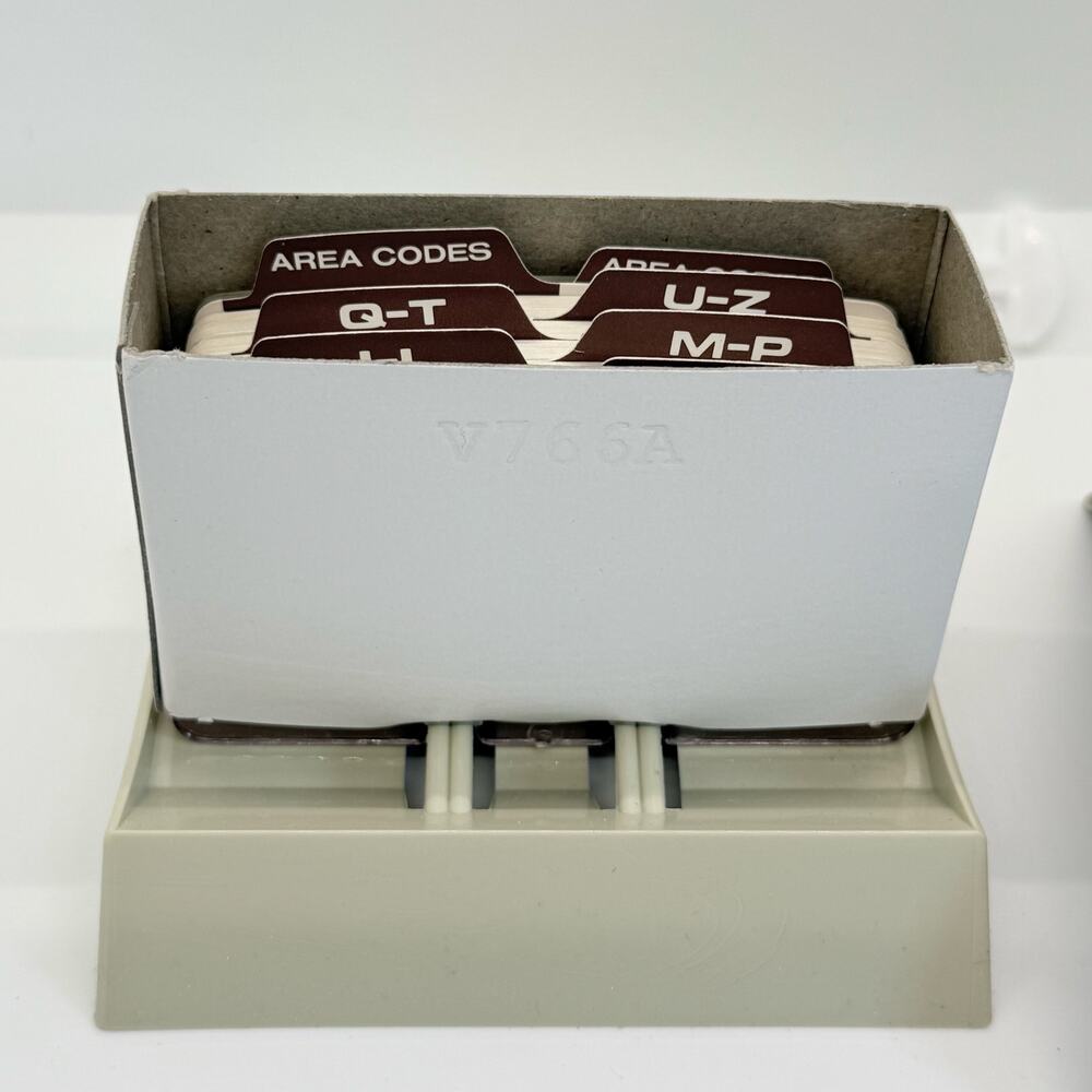 VTG Rolodex S-300 Petite Desktop Card File w Inserts Boxed‎ USA Desk Office NOS